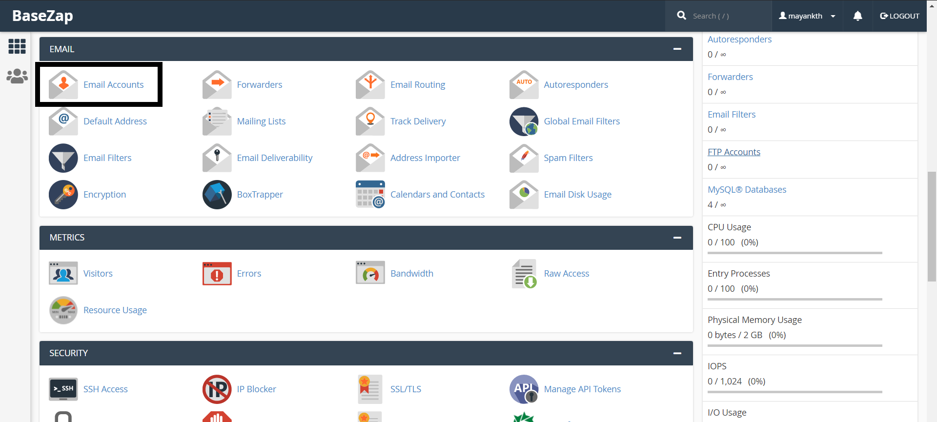 create email cpanel